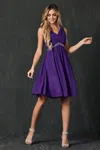 Juliet 786 Homecoming A Line Short Cocktail Dress In Purple