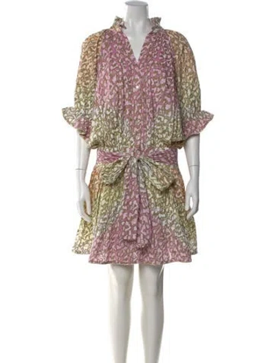 Pre-owned Juliet Dunn Animal Print Mini Dress