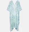 Juliet Dunn Cotton Beach Cover-up In Aqua/blue