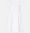 Juliet Dunn Cotton Minidress In Weiss