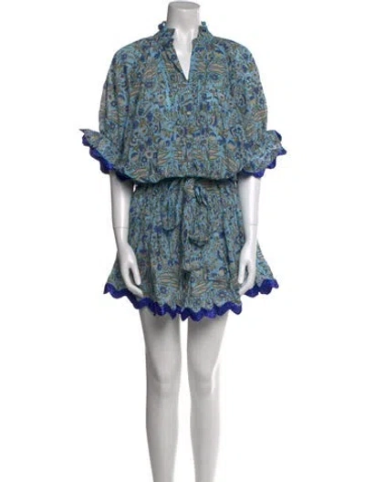 Pre-owned Juliet Dunn Floral Print Knee-length Dress