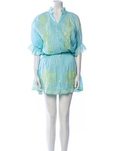 Pre-owned Juliet Dunn Floral Print Knee-length Dress In Multi