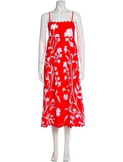 Pre-owned Juliet Dunn Floral Print Long Dress In Multi