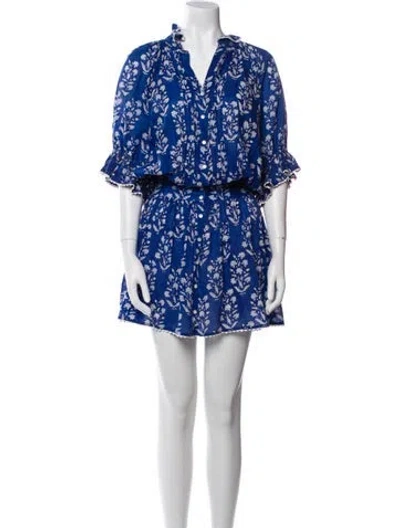 Pre-owned Juliet Dunn Floral Print Mini Dress In Multi