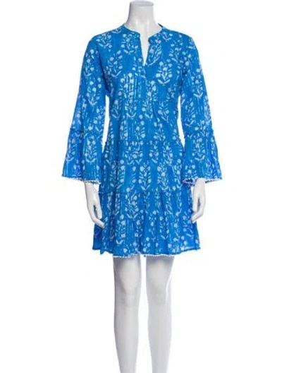 Pre-owned Juliet Dunn Floral Print Mini Dress In Multi