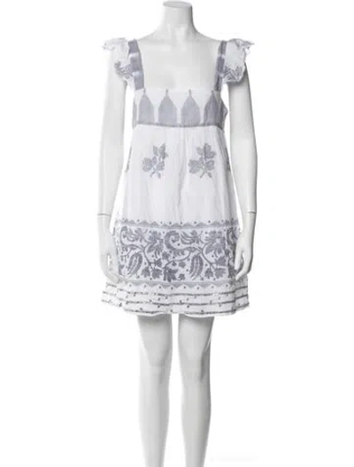 Pre-owned Juliet Dunn Floral Print Mini Dress In Multi