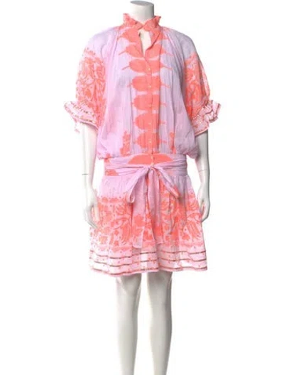 Pre-owned Juliet Dunn Floral Print Mini Dress In Multi