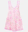 Juliet Dunn Floral Printed Cotton Minidress In Multicoloured
