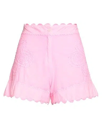 Juliet Dunn London Woman Shorts & Bermuda Shorts Pink Size 0 Cotton