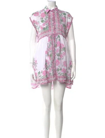 Pre-owned Juliet Dunn Paisley Print Mini Dress In Multi