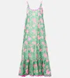Juliet Dunn Printed Cotton Maxi Dress In Multicoloured
