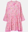 Juliet Dunn Printed Cotton Minidress In Tropical