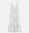 Juliet Dunn Printed Cotton Slip Dress In Multi