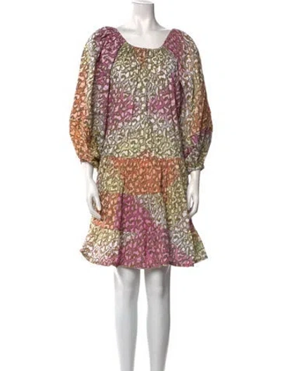 Pre-owned Juliet Dunn Printed Knee-length Dress