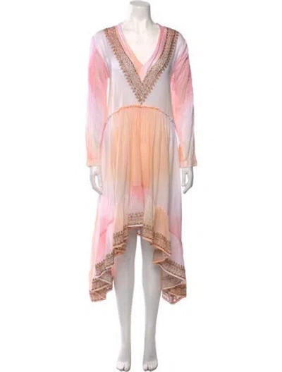 Pre-owned Juliet Dunn Printed Long Dress