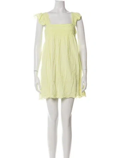 Pre-owned Juliet Dunn Printed Mini Dress In Green