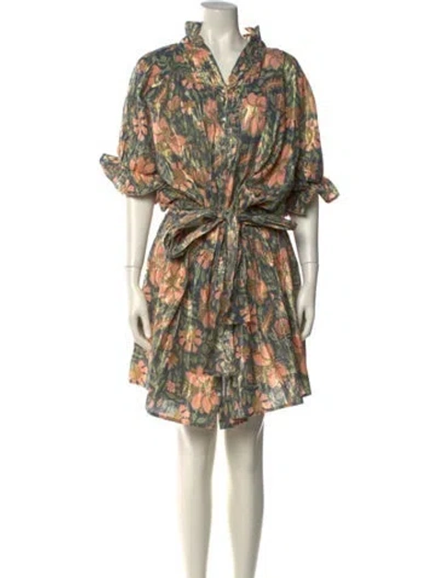 Pre-owned Juliet Dunn Printed Mini Dress In Multi