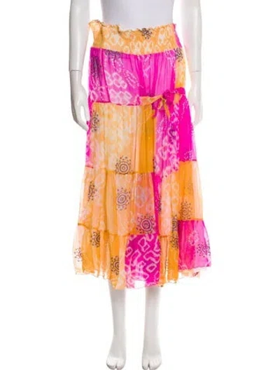 Pre-owned Juliet Dunn Printed Mini Dress In Orange