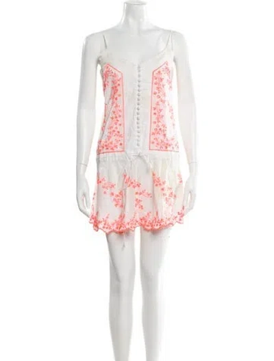 Pre-owned Juliet Dunn Printed Mini Dress In Pink