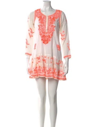 Pre-owned Juliet Dunn Printed Mini Dress In Pink