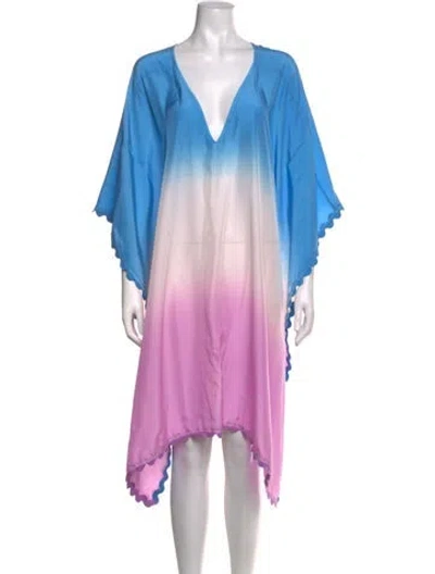 Pre-owned Juliet Dunn Silk Midi Length Dress In Pink