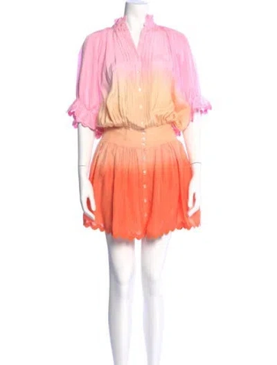 Pre-owned Juliet Dunn Silk Mini Dress In Pink