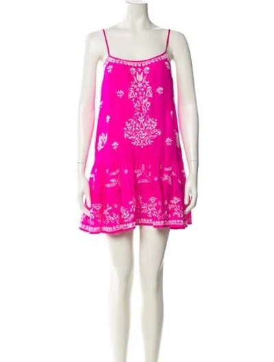 Pre-owned Juliet Dunn Silk Mini Dress In Pink
