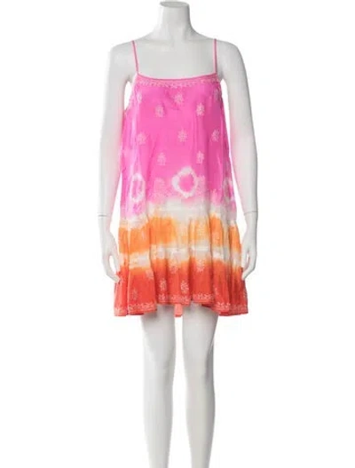 Pre-owned Juliet Dunn Silk Mini Dress In Pink