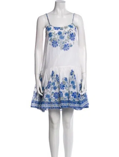 Pre-owned Juliet Dunn Silk Mini Dress In White