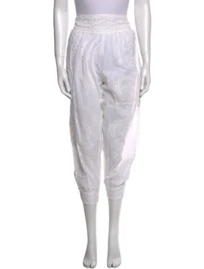 Pre-owned Juliet Dunn Skinny Leg Pants In White