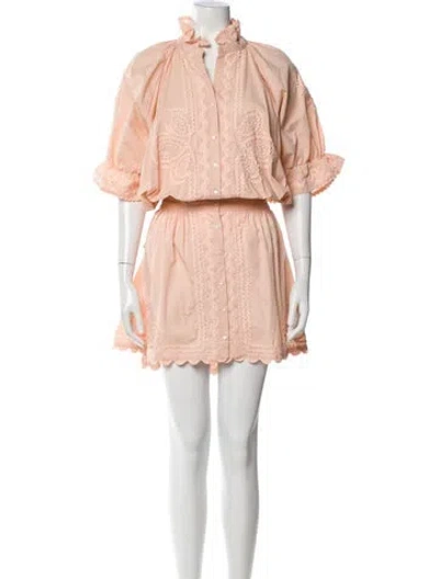 Pre-owned Juliet Dunn V-neck Knee-length Dress W/ Tags In Pink