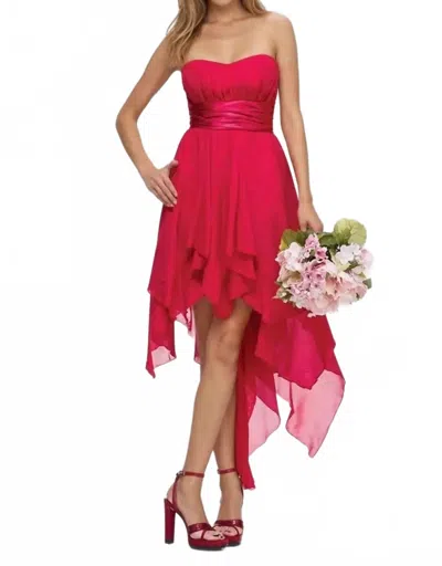 Juliet High Low A Line Prom Dress In Fuchsia In Pink