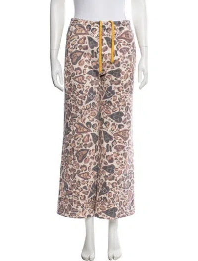 Pre-owned Juliet Johnstone Animal Print Sweatpants In Neutral
