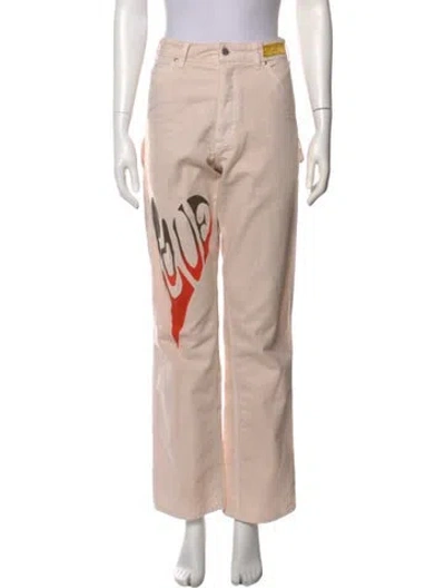 Pre-owned Juliet Johnstone High-rise Straight Leg Jeans In Neutral