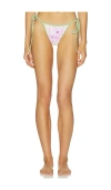 Juliet Johnstone The Bailey String Bikini Bottom In Pink