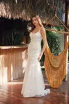 Juliet Jt2475uw Long Fitted Mermaid Bridal Gown In White