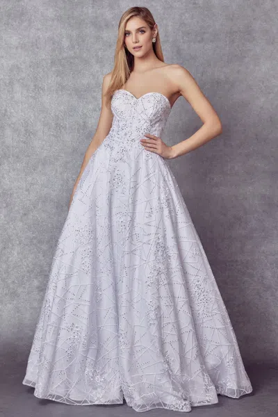 Juliet Jt692w Long Lace Wedding Dress In White