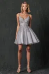 Juliet Jt857 Homecoming Mini Short Cocktail Dress In Multi