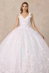 Juliet Quinceanera Long Ball Gown Sweet 16 Dress In White