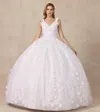 Juliet Quinceanera Long Ball Gown Sweet 16 Dress In White