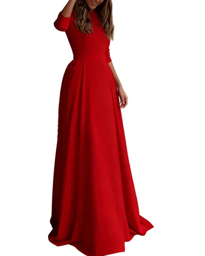 Juliet Roses Maxi Dress In Red