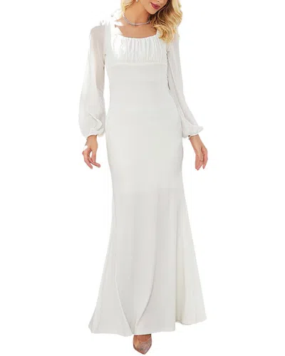 Juliet Roses Maxi Dress In White