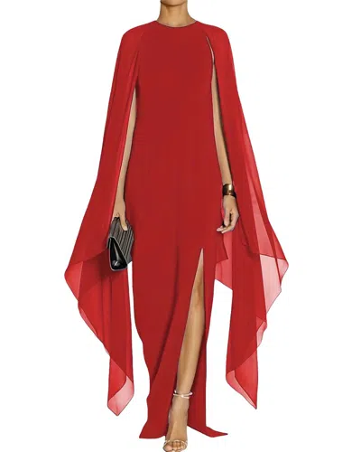 Juliet Roses Maxi Dress In Red