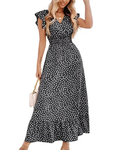 Juliet Roses Maxi Dress In Black