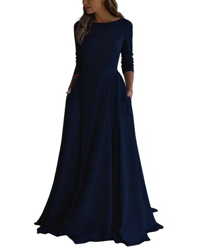 Juliet Roses Maxi Dress In Blue