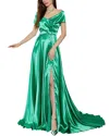 Juliet Roses Maxi Dress In Green