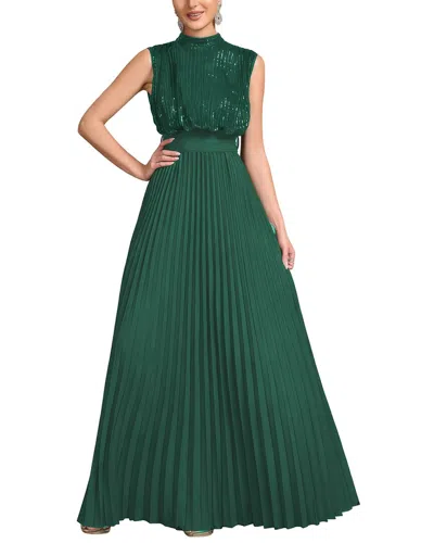 Juliet Roses Maxi Dress In Green