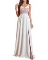 Juliet Roses Maxi Dress In White