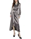 Juliet Roses Midi Dress In Gray