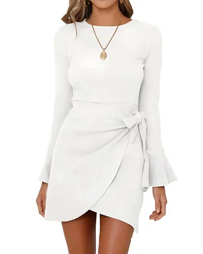 Juliet Roses Mini Dress In White